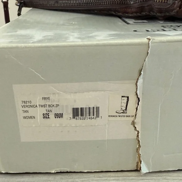 Frye Vintage Veronica Twist Back Zip in Brown/Tan Distressed Size 9 - Picture 11 of 12